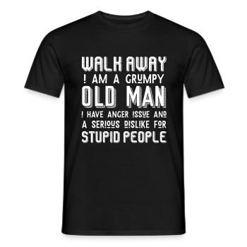 Grumpy Old Man - Grandpa - Men's T-Shirt - black - Front - AI Model Male 178 light (178cm)