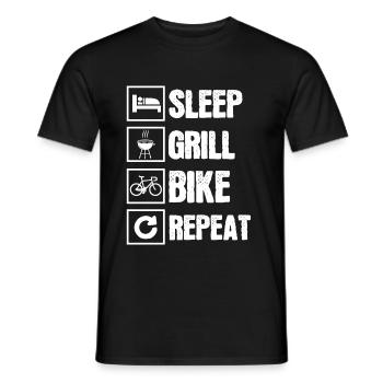Cadeau de grillades à vélo - T-shirt homme - noir - Devant - AI Model Male 178 light (178cm)