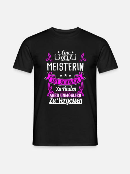 Meisterin Meister Prüfung Geschenk - Männer T-Shirt - Schwarz