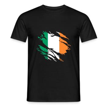 Ireland flag - Men's T-Shirt - black - Front - AI Model Male 178 light (178cm)