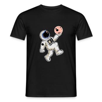 Planète astronaute - T-shirt homme - noir - Devant - AI Model Male 178 light (178cm)