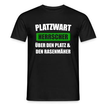 Platzwart Greenkeeper Fußballplatz Geschenk - Männer T-Shirt - Schwarz - Vorne - AI Model Male 178 light (178cm)