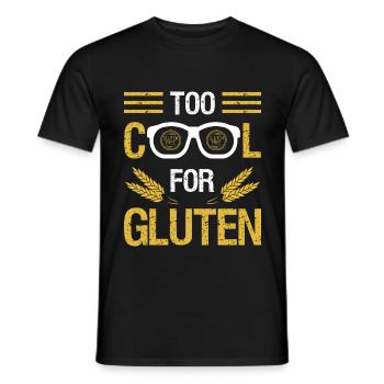 Gluten celiac gluten free gift - Men's T-Shirt - black - Front - AI Model Male 178 light (178cm)