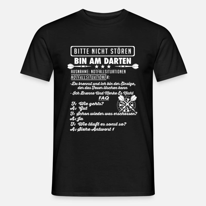 Dart Darts Darten Geschenk - Männer T-Shirt - Schwarz