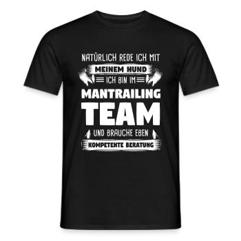 Mantrailing Mantrailer Hundesport Geschenk - Männer T-Shirt - Schwarz - Vorne - AI Model Male 178 light (178cm)