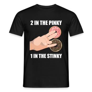 Beignet 2 In The Pinky 1 Dans The Stinky Beuts Sexe - T-shirt homme - noir - Devant - AI Model Male 178 light (178cm)