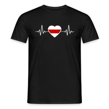 Belarus Weißrussland Belarussian Geschenk - Männer T-Shirt - Schwarz - Vorne - AI Model Male 178 light (178cm)