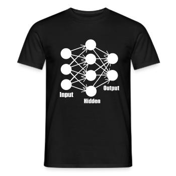 Neural Network Deep Learning Machine Geschenk - Männer T-Shirt - Schwarz - Vorne - AI Model Male 178 light (178cm)