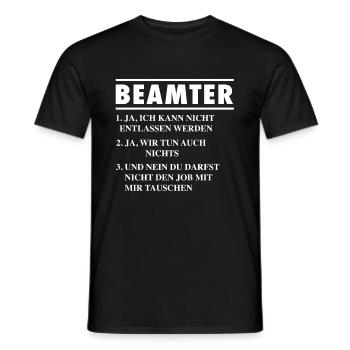 Beamter Beamte Zollbeamter Geschenk - Männer T-Shirt - Schwarz - Vorne - AI Model Male 178 light (178cm)