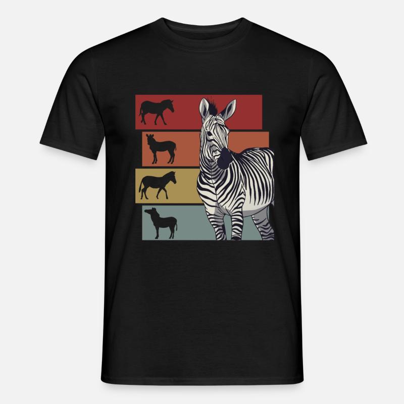 Zebra Zebras Steppenzebra Geschenk - Männer T-Shirt - Schwarz