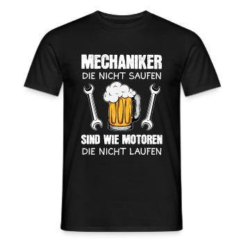 Mechaniker Bier Kfz-Mechaniker Schrauber Geschenk - Männer T-Shirt - Schwarz - Vorne - AI Model Male 178 light (178cm)