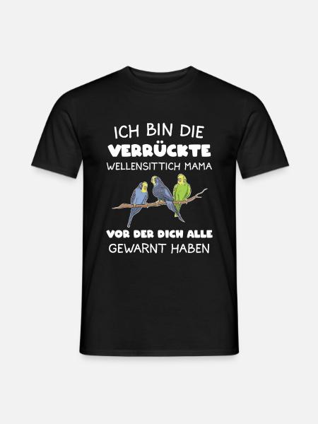 Wellensittich Mama Wellensittiche Haustier - Männer T-Shirt - Schwarz