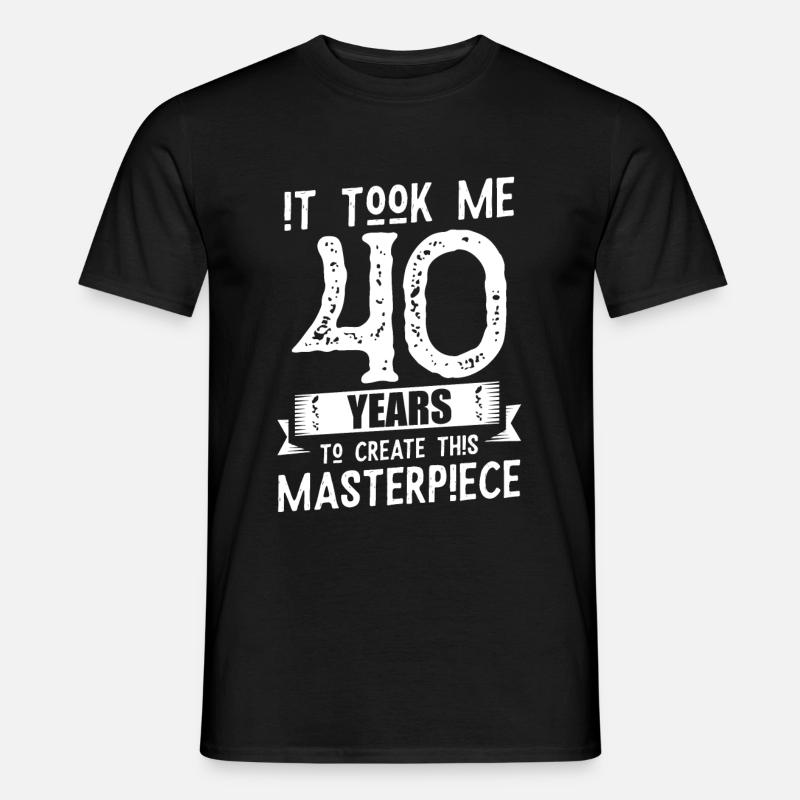 40. Geburtstag 40er Geschenk - Mænd T-shirt - sort