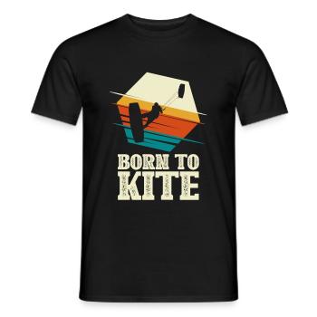Born to kite - kitesurfer kitesurfing - Men's T-Shirt - black - Front - AI Model Male 178 light (178cm)