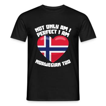 Norweger Perfekt Norwegen Norwegisch - Männer T-Shirt - Schwarz - Vorne - AI Model Male 178 light (178cm)
