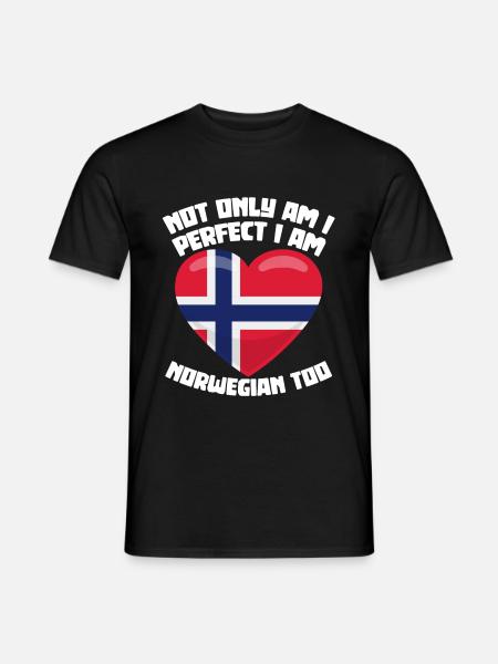 Norsk Perfekt Norge Norsk - T-skjorte herre - svart