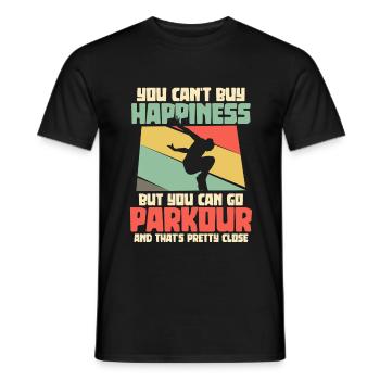 Parkour parkour runner freerunner course - T-shirt homme - noir - Devant - AI Model Male 178 light (178cm)