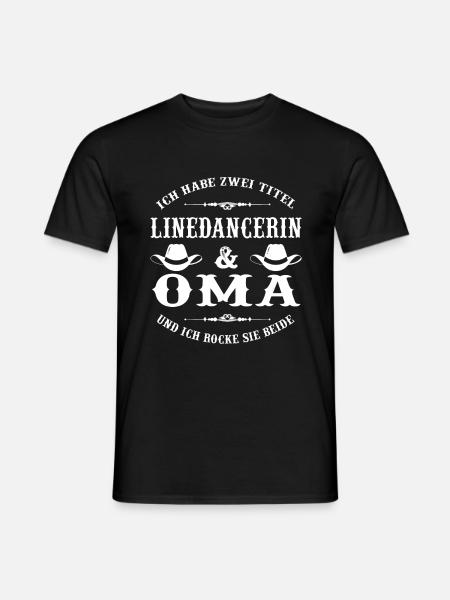 Linedance Oma Linedancerin Linedancer Geschenk - Männer T-Shirt - Schwarz