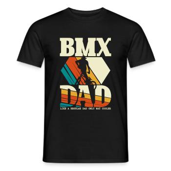 BMX Dad Bmxrad Mountain Bike Father's Day - Men's T-Shirt - black - Front - AI Model Male 178 light (178cm)