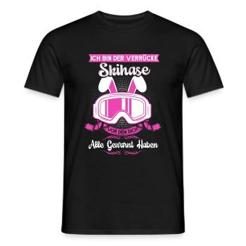 Skihase Skihaserl Skihäschen Geschenk - Männer T-Shirt - Schwarz - Vorne - AI Model Male 178 light (178cm)