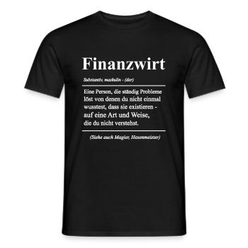 Finanzwirt Finanzen Arbeit Geschenk - Männer T-Shirt - Schwarz - Vorne - AI Model Male 178 light (178cm)