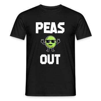 Peas Out - Peace Coole Erbse Wortspiel - Männer T-Shirt - Schwarz - Vorne - AI Model Male 178 light (178cm)