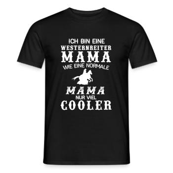 Westernreiter Mama Westernreiten Reining Geschenk - Männer T-Shirt - Schwarz - Vorne - AI Model Male 178 light (178cm)