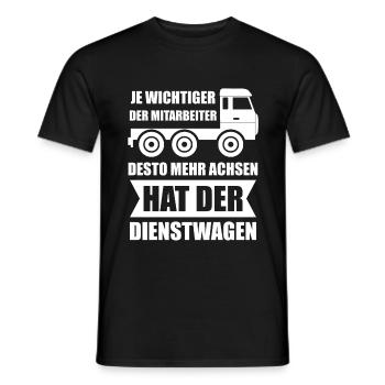 3 Achser LKW-Fahrer Trucker Fernfahrer Geschenk - Männer T-Shirt - Schwarz - Vorne - AI Model Male 178 light (178cm)