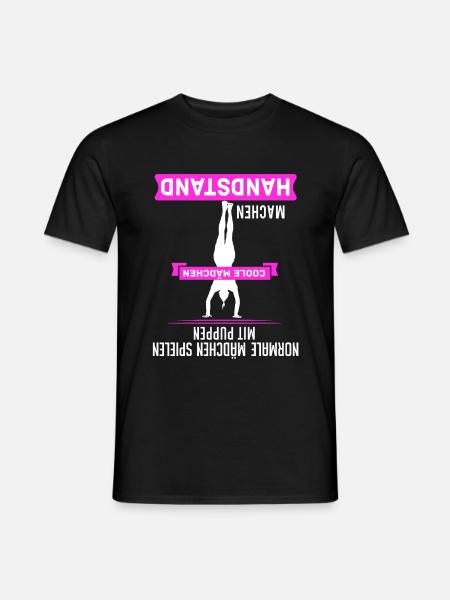 Handstand Turner Turnen Geschenk - Männer T-Shirt - Schwarz