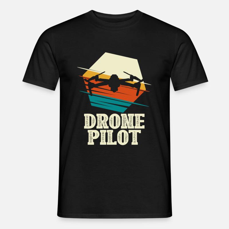 Drone Pilot - Quadcopter Multicopter - Männer T-Shirt - Schwarz