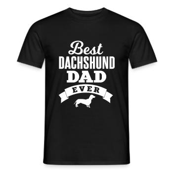 Best Dachshund Dad Ever Dachshund Master - Men's T-Shirt - black - Front - AI Model Male 178 light (178cm)