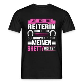Shetty Shetland Pony Pferd Tölt Geschenk - Männer T-Shirt - Schwarz - Vorne - AI Model Male 178 light (178cm)