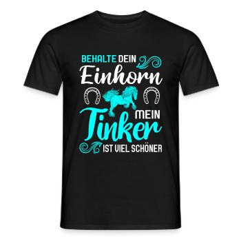 Tinker Pferd Reiter Geschenk - Männer T-Shirt - Schwarz - Vorne - AI Model Male 178 light (178cm)