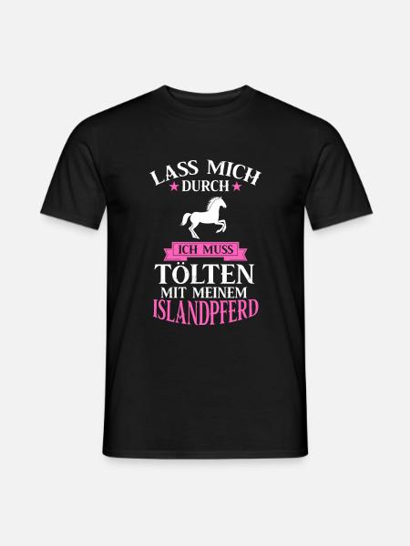 Islandpferd Isländer Islandpferde Tölt Geschenk - Männer T-Shirt - Schwarz