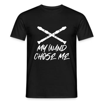 Ma baguette m'a choisi - clarinette flûte - T-shirt homme - noir - Devant - AI Model Male 178 light (178cm)