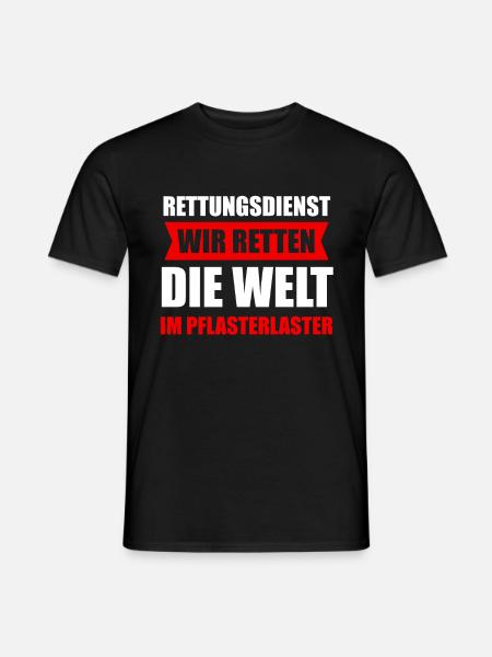 Rettungsdienst Rettungssanitäter Sanitäter - Männer T-Shirt - Schwarz