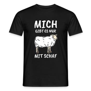 Schaf Schafe Bauer Geschenk - Männer T-Shirt - Schwarz - Vorne - AI Model Male 178 light (178cm)