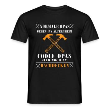 Dachdecker Opa Dachdeckermeister Handwerker - Männer T-Shirt - Schwarz - Vorne - AI Model Male 178 light (178cm)