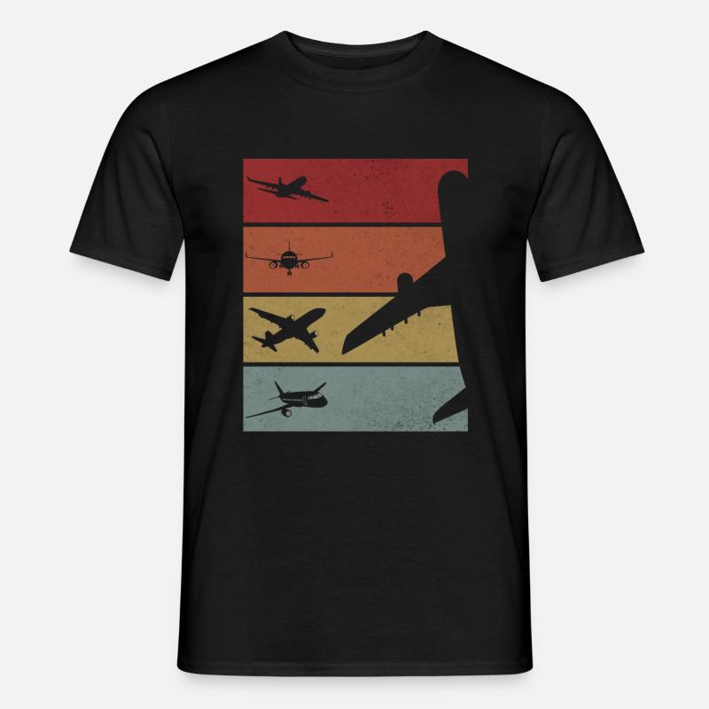 Flugzeug Pilot Flugzeuge Geschenk - Männer T-Shirt - Schwarz