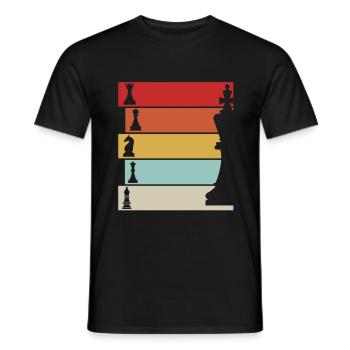 Cadeau de pion de joueur d'échecs d'échecs - T-shirt homme - noir - Devant - AI Model Male 178 light (178cm)