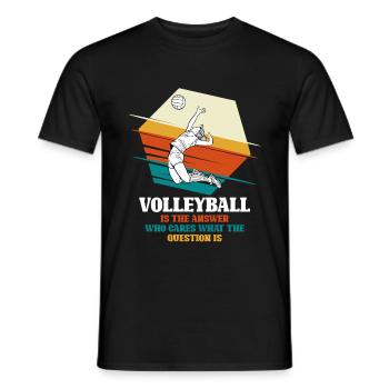Le volleyball est la réponse - les joueurs de volleyball - T-shirt homme - noir - Devant - AI Model Male 178 light (178cm)