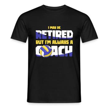 Entraîneur de volleyball retraités retraités - T-shirt homme - noir - Devant - AI Model Male 178 light (178cm)