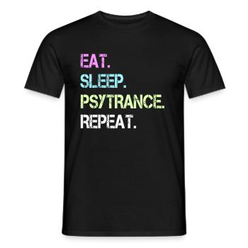 Psytrance Goa Trance - Men's T-Shirt - black - Front - AI Model Male 178 light (178cm)