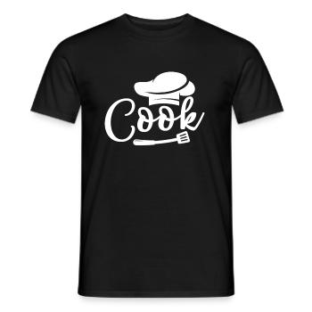 Cook chef gift - Men's T-Shirt - black - Front - AI Model Male 178 light (178cm)