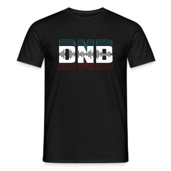Drum N Bass DNB Drum & Bass Rave Dubstep Electro - Men's T-Shirt - black - Front - AI Model Male 178 light (178cm)