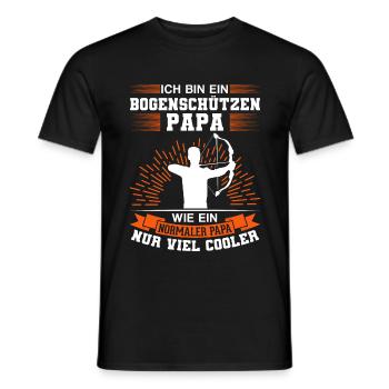 Bogenschütze Papa Bogenschießen Bogenschiessen - Männer T-Shirt - Schwarz - Vorne - AI Model Male 178 light (178cm)