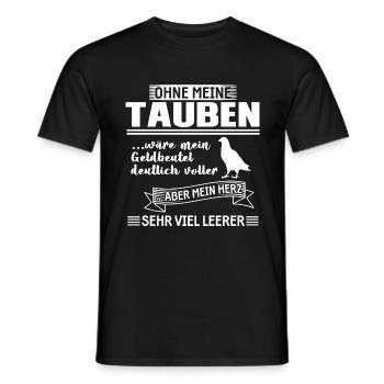 Taube Brieftaube Tauben Geschenk - Männer T-Shirt - Schwarz - Vorne - AI Model Male 178 light (178cm)