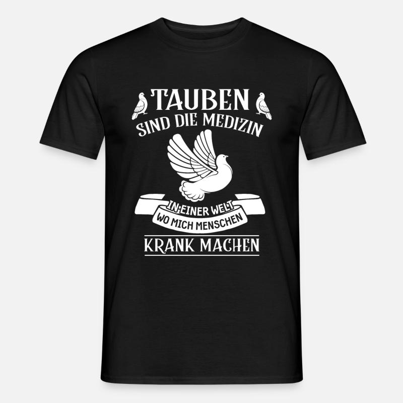 Taube Brieftaube Tauben Geschenk - Männer T-Shirt - Schwarz