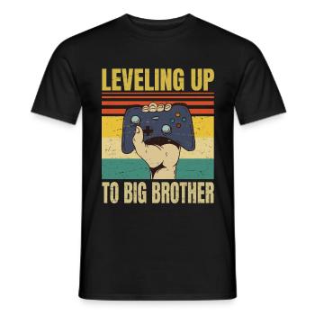 Mise à niveau vers Big Brother - Funny Gamer Brothers - T-shirt homme - noir - Devant - AI Model Male 178 light (178cm)