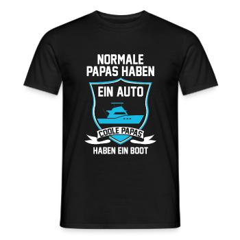 Motorboot Papa Boot Boote Geschenk - Männer T-Shirt - Schwarz - Vorne - AI Model Male 178 light (178cm)